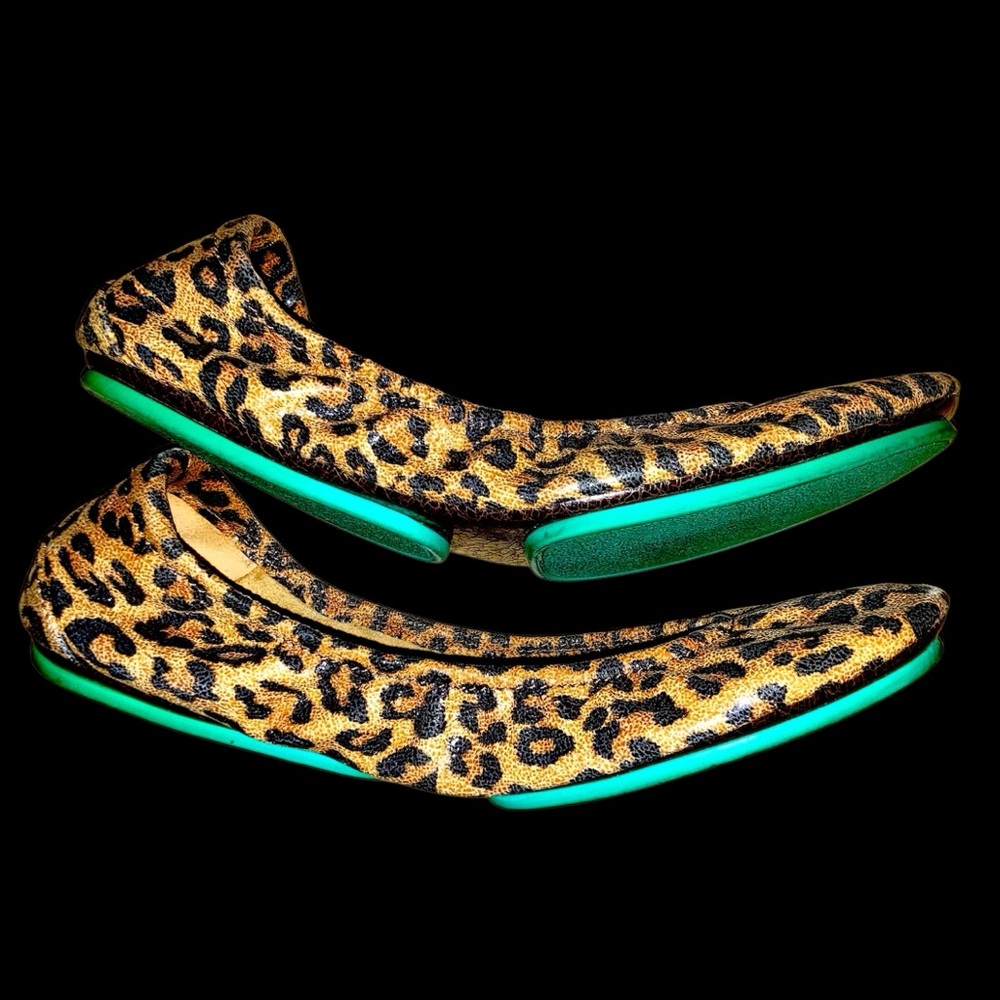 Tieks Leopard Print Leather Ballet Flats. Size 8. - Picture 7 of 9